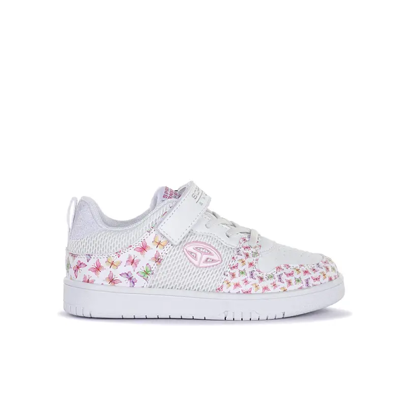 SOPRANI SPORT Sneakers bianche da bambina con stampa fiori