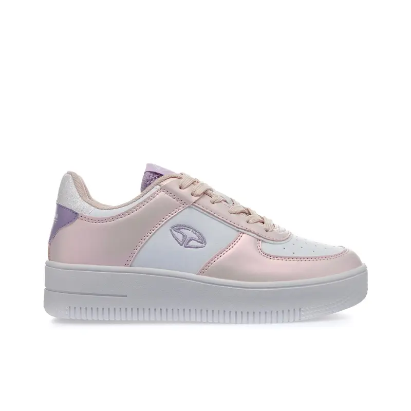 SOPRANI SPORT Sneakers rosa con suola platform e logo