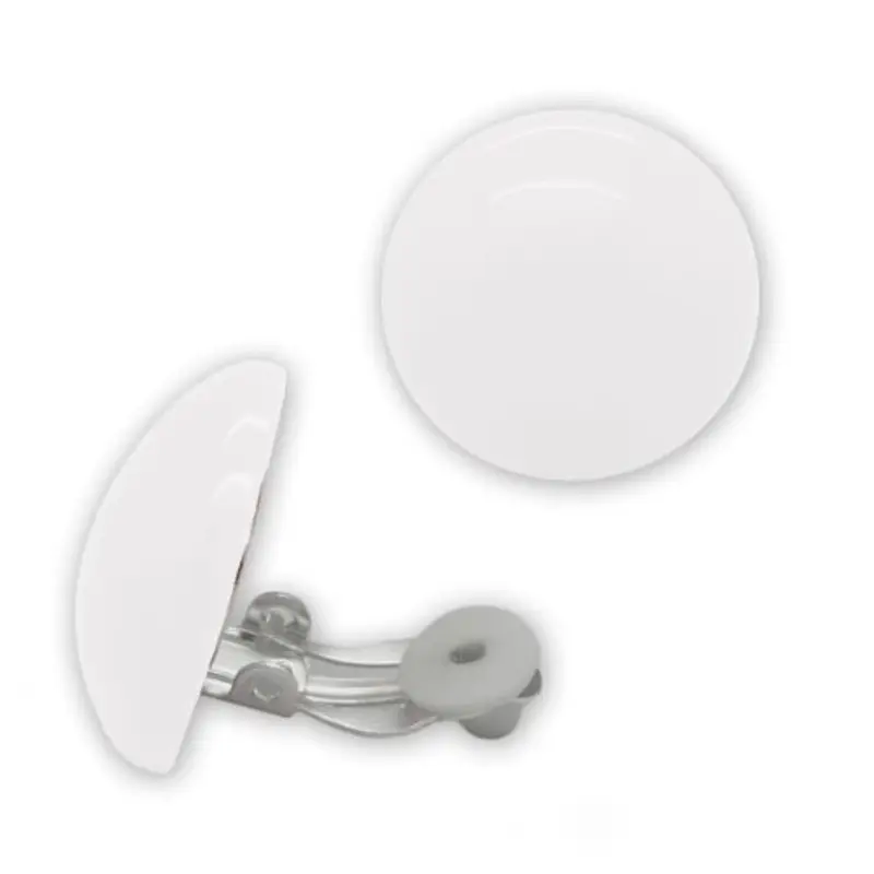 SoulCats 1 Paio di Orecchini a Clip in plastica di Colore Bianco