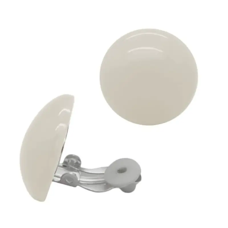 SoulCats 1 Paio di Orecchini a Clip in plastica nel Colore Perla