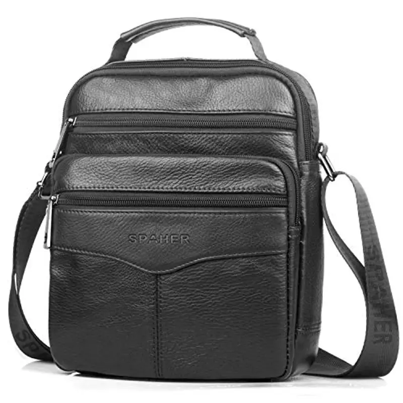 SPAHER Borsa a spalla Uomo Nero 816249