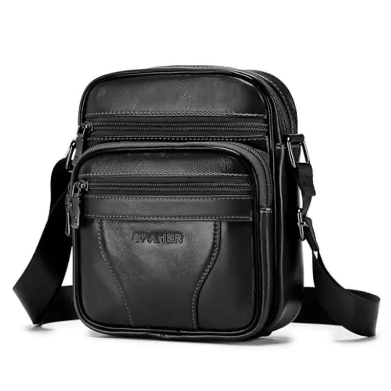SPAHER Borsa a spalla Uomo Nero 2318441