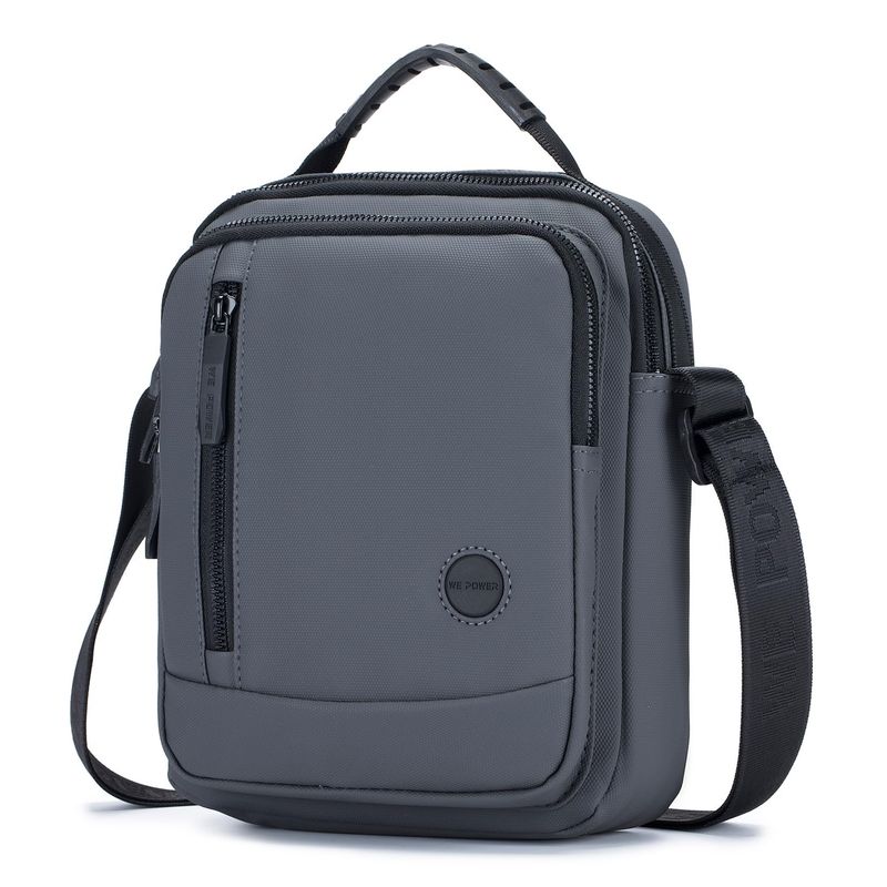 SPAHER Borsa Tracolla Uomo Nylon Grigia