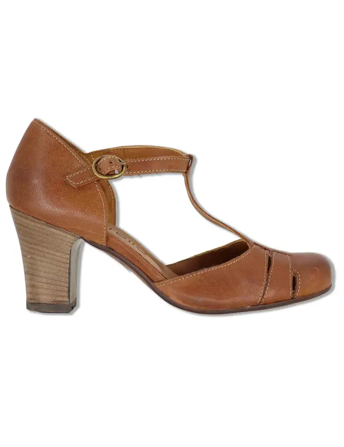 Spatarella Mery Jane in pelle cuoio con tacco alto Donna SP1611 014