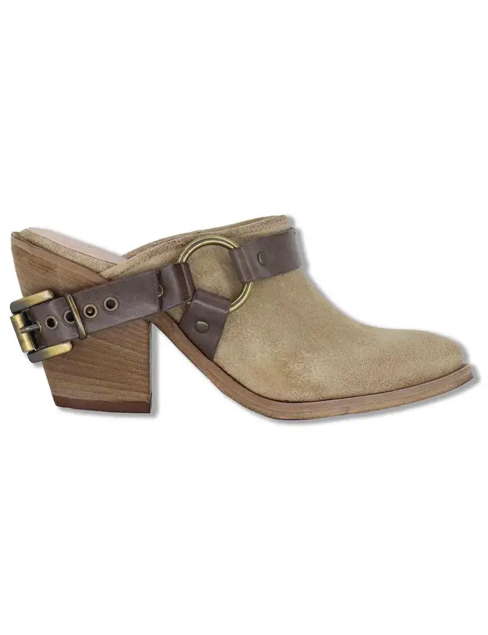 Spatarella Mule texani in camoscio taupe Donna SPXD878 029