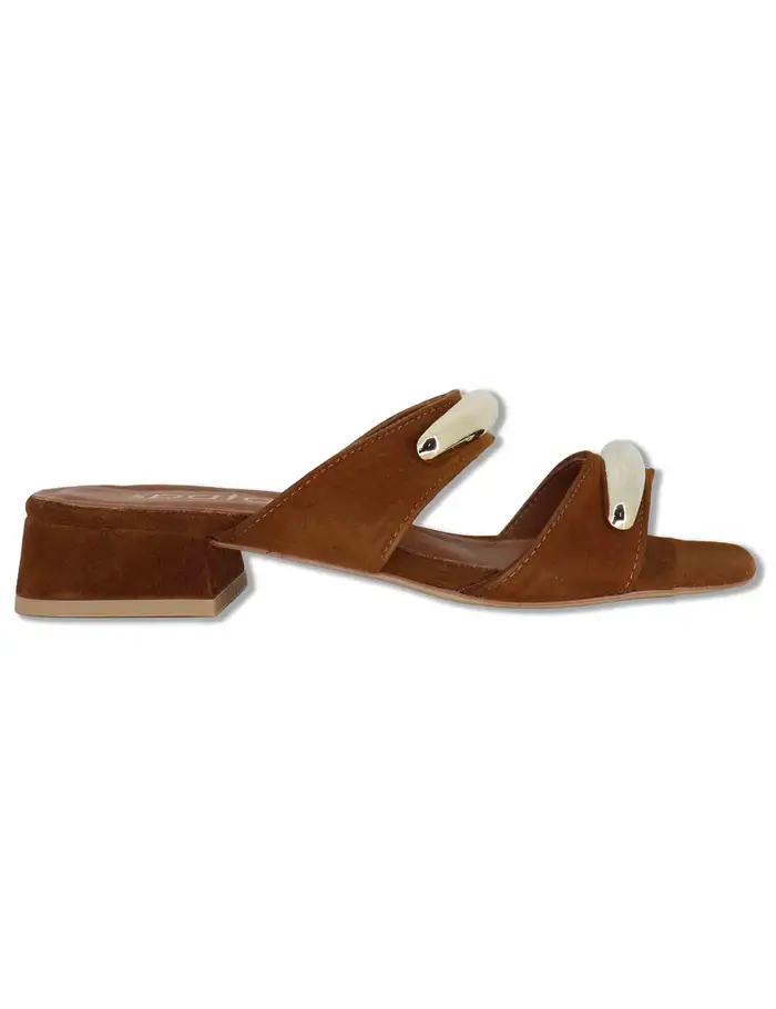 Spatarella Sandali Double Glam in camoscio cuoio Donna SP261528 014