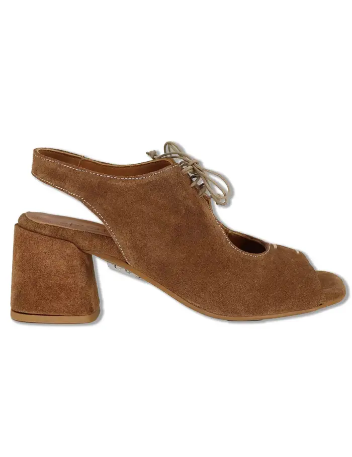 Spatarella Sandali in camsocio cuoio con lacci Donna SP8218 014