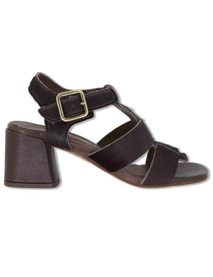 Spatarella Sandali in pelle testa di moro con fasce e cinturino Donna SP8212 014