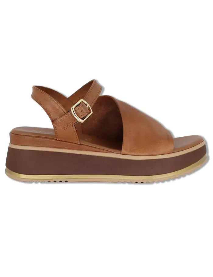 Spatarella Sandali Soft Oblique in pelle cuoio Donna SP230935 014