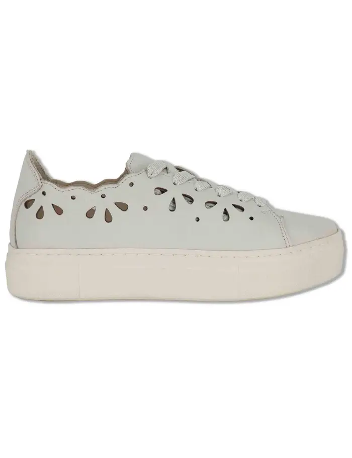 Spatarella Sneakers in pelle beige forata Donna SP600021 016