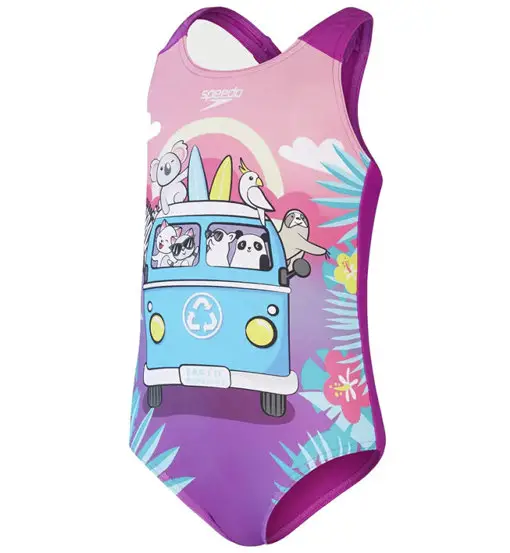 Speedo Digital Printed - costume intero - bambina Violet