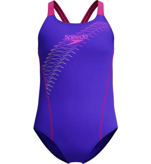 Speedo Medley Logo Medalist Jr - costume intero - bambina Violet