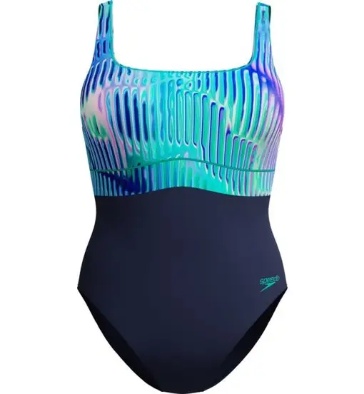 Speedo Shaping Contour Eclipse Printed W - costume intero - donna Blue