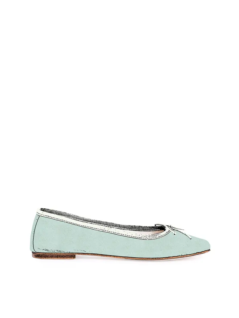 SPELTA MILANO Ballerina - Verde Acqua Scamosciato Eu