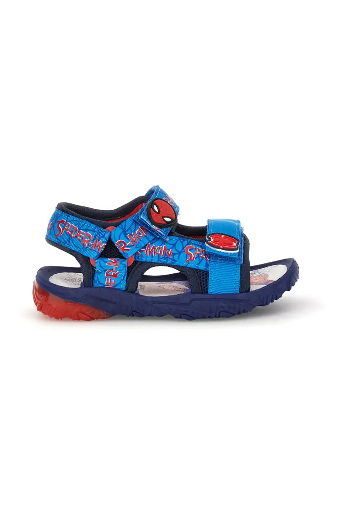 Sandali blu azzurro con strappi e luci Spiderman R1310666T10 [NAVY]