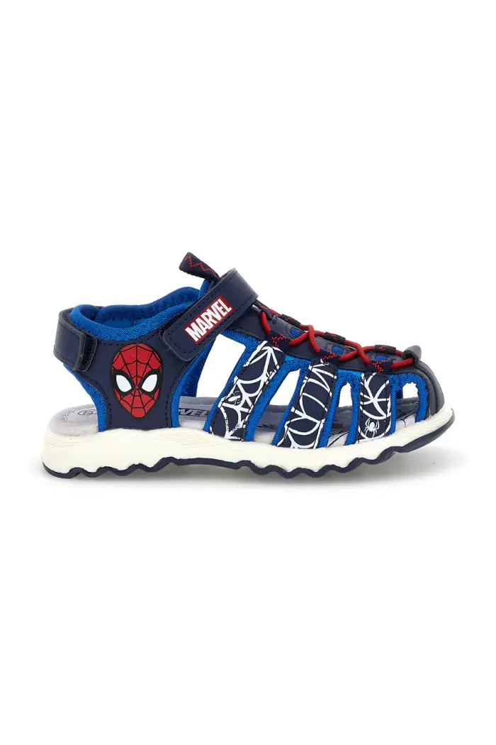 Sandali blu con stampa Spiderman e chiusura a strappo Spiderman R1310669S [NAVY]
