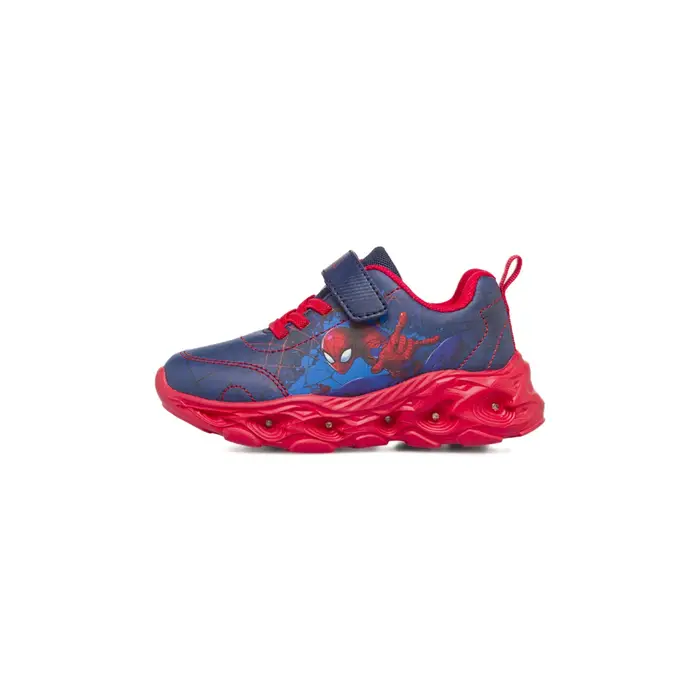 SPIDERMAN Sneakers blu da bambino cartoon con chiusura a strappo