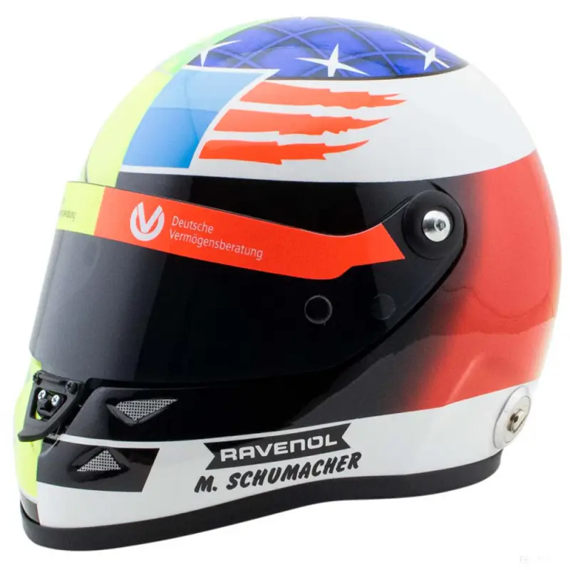 Sponsor Italia 1 2, Mick Schumacher Mini casco Belgium Spa 2017