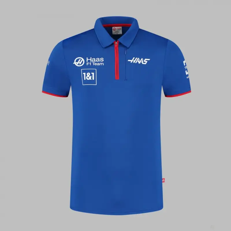 Sponsor Italia Haas F1 Squadra t-shirt collo camicia, uomo, Blu, 2022