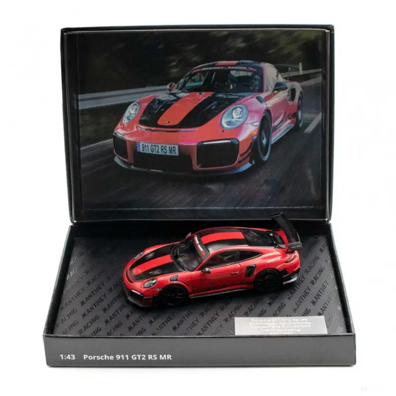 Sponsor Italia Manthey-Racing Porsche 911 GT2 RS MR 2018 Record lap Nordschleife 1 43 Rosso Collector Edition