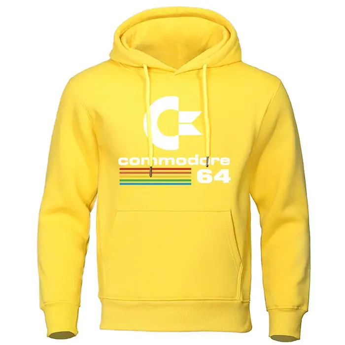 Tuta da Uomo Comoda Autunno Inverno Felpe con Cappuccio Commodore 64 Abbigliamento Cool Maniche Lunghe L