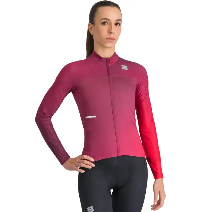 Maglia a maniche lunghe da donna Bodyfit Pro Fucsia