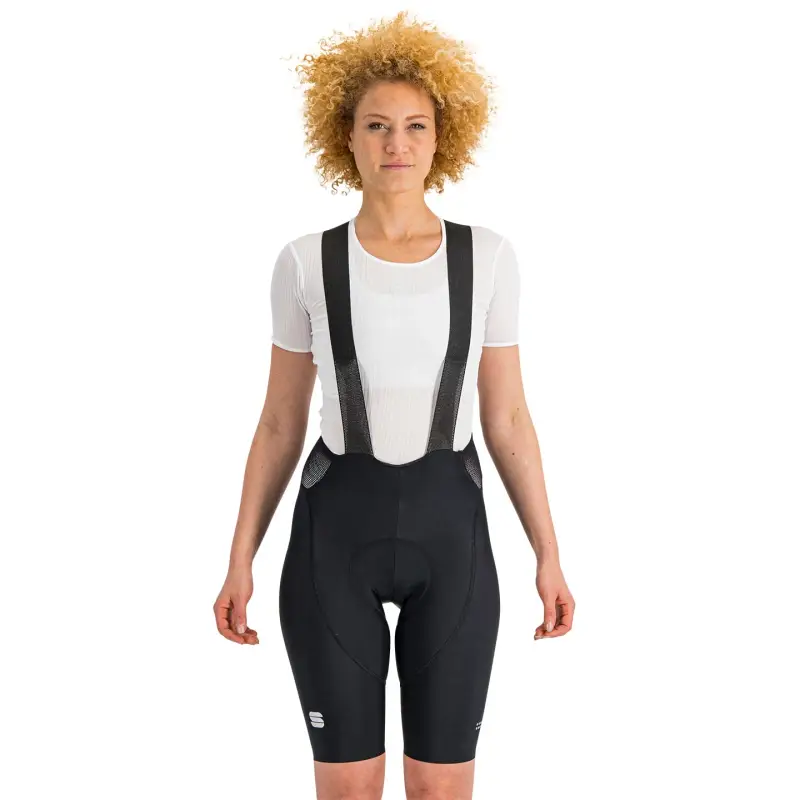 Sportful Pantaloncini con bretelle donna Classic Nero