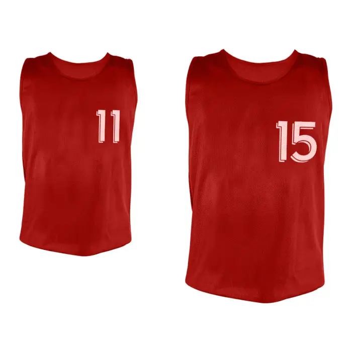 Sporti Chasuble numerata da 11 a 15 (x5) Rouge