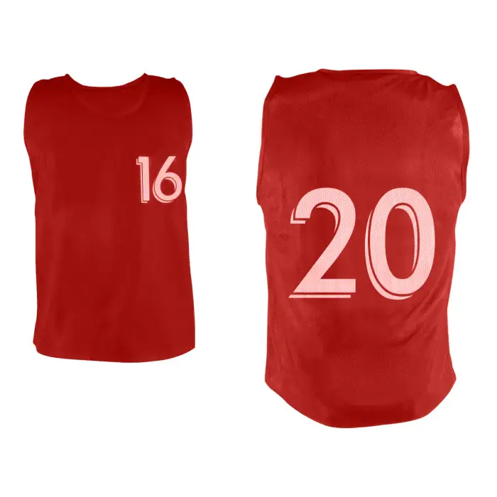 Sporti Chasuble numerato da 16 a 20 (x5) Rouge