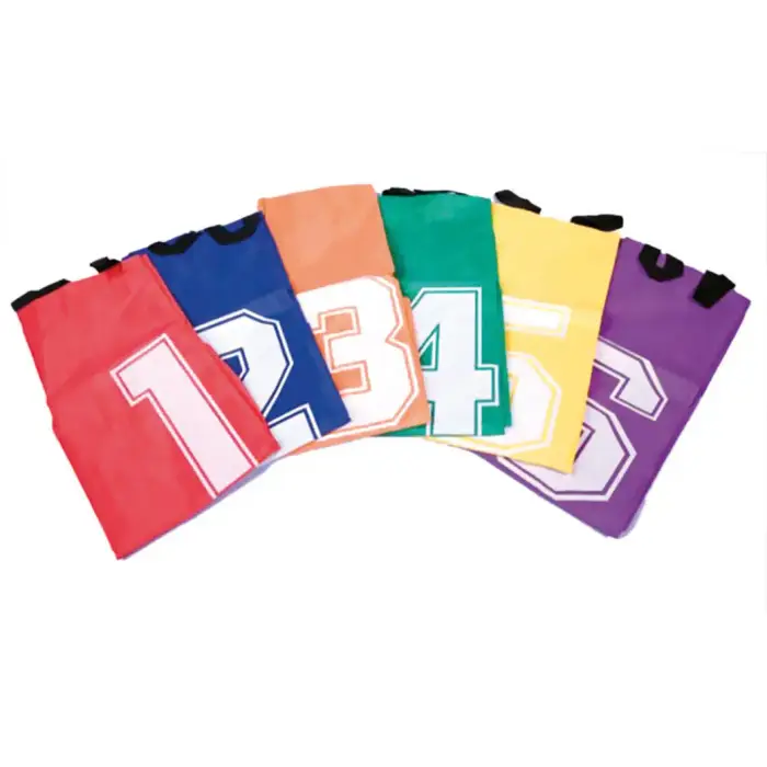 Sacche numerate per la corsa nei sacchi per bambini Sporti (x6) Multicolore