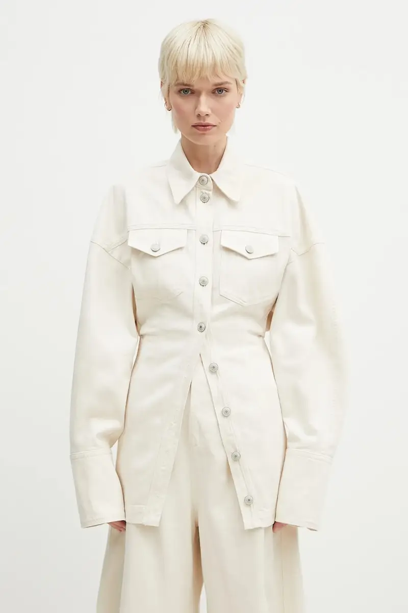 SPORTMAX camicia in cotone Biblios donna colore beige 2512191015600