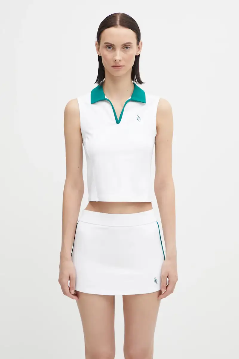 Sporty & Rich top Src Sports Polo colore bianco TO024621302WH27