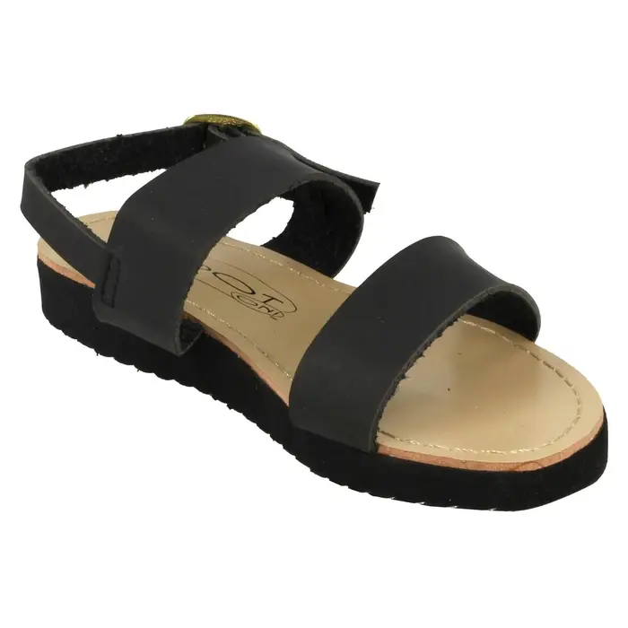 Spot On Sandali con fionda a due barre per bambina 1 Child UK nero