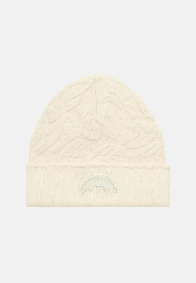 SPRAYGROUND Berretto 3D KNIT panna per uomo e donna