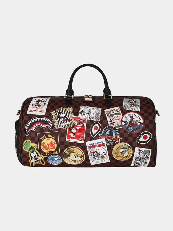 Sprayground borsone marrone bambino all over