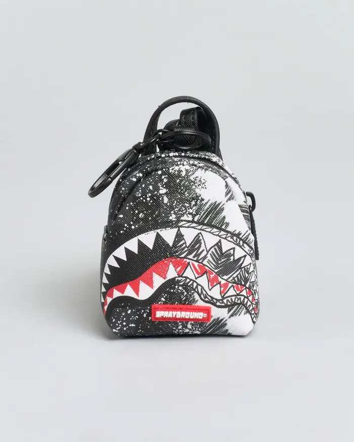 Sprayground Portachiavi zainetto chekered nero e bianco