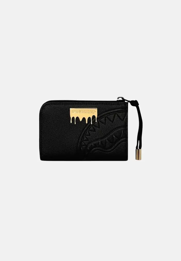SPRAYGROUND Portafogli GOLD BRICK LUX nero per uomo e donna