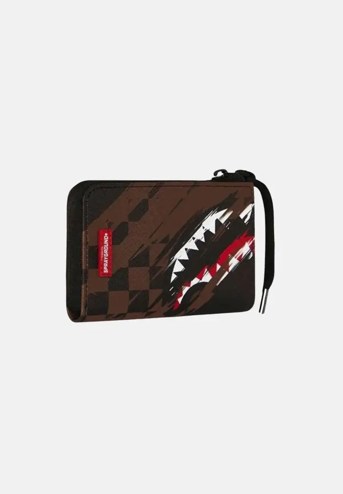 SPRAYGROUND Portafogli SMEARED GRUNGE WALLET marrone e nero per uomo e donna