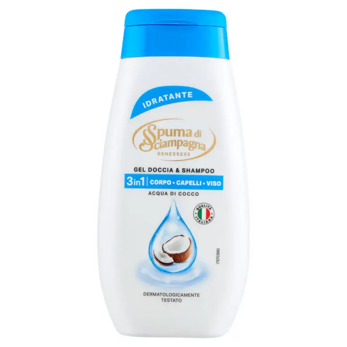 Benessere - Gel Doccia & Shampoo Idratante - Acqua Di Cocco 250 ml