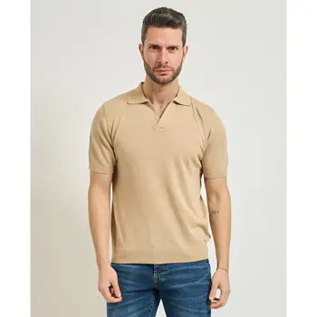 Sseinse Polo Polo uomo senza bottoni Beige