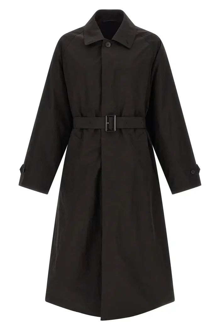Trench Tessuto Tecnico Nero