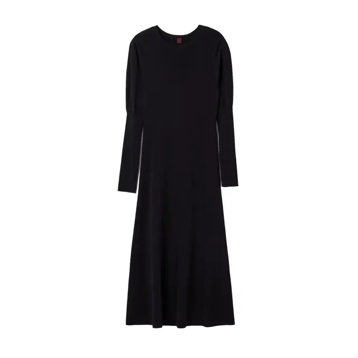 Abito lungo in maglia a coste donna Stefanel Noir