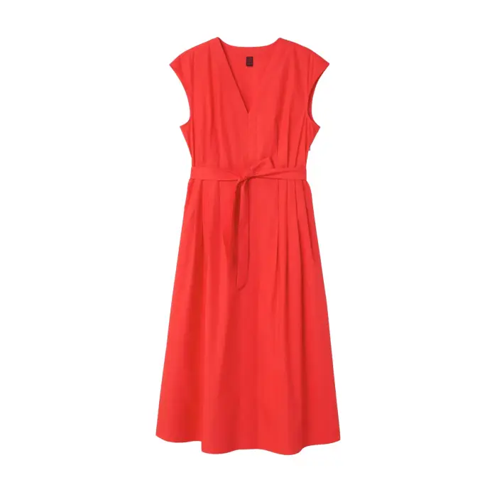 Abito lungo in popeline con nodo donna Stefanel Rouge