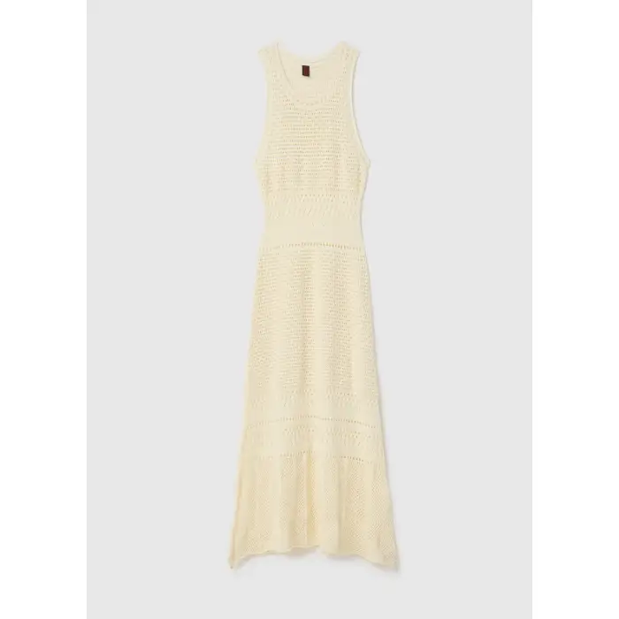 Stefanel Abito lungo senza maniche in cotone donna Beige