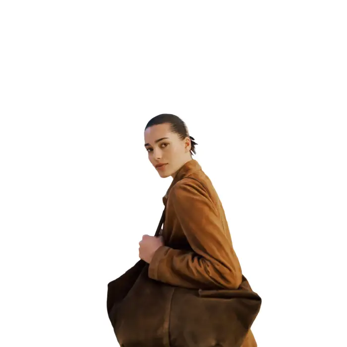 Borsa tote in suede donna Stefanel Marron