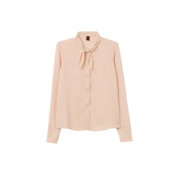 Camicia maniche lunghe con sciarpa donna Stefanel Rose