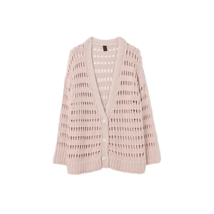 Cardigan oversize da donna Stefanel Openwork Rose