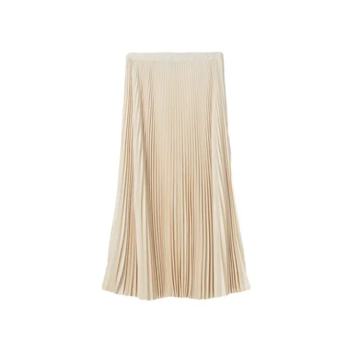 Gonna a pieghe da donna Stefanel Beige