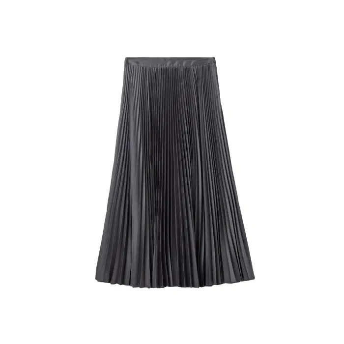 Gonna a pieghe da donna Stefanel Gris