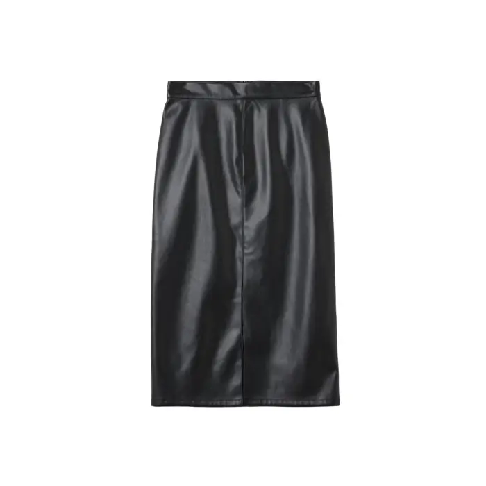 Gonna in pelle da donna Stefanel Glossy-effect Noir